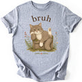 Skeptical Cat T-shirt — Sport Grey