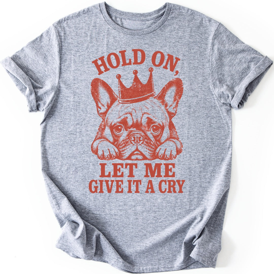 Crowned Frenchie T-shirt — Sport Grey