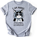 Privacy Cat T-shirt — Sport Grey