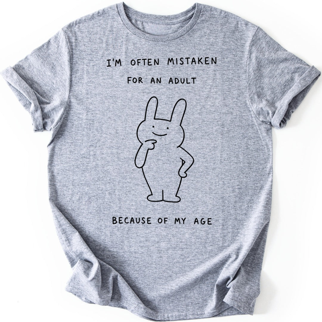Mistaken Adult T-shirt — Sport Grey