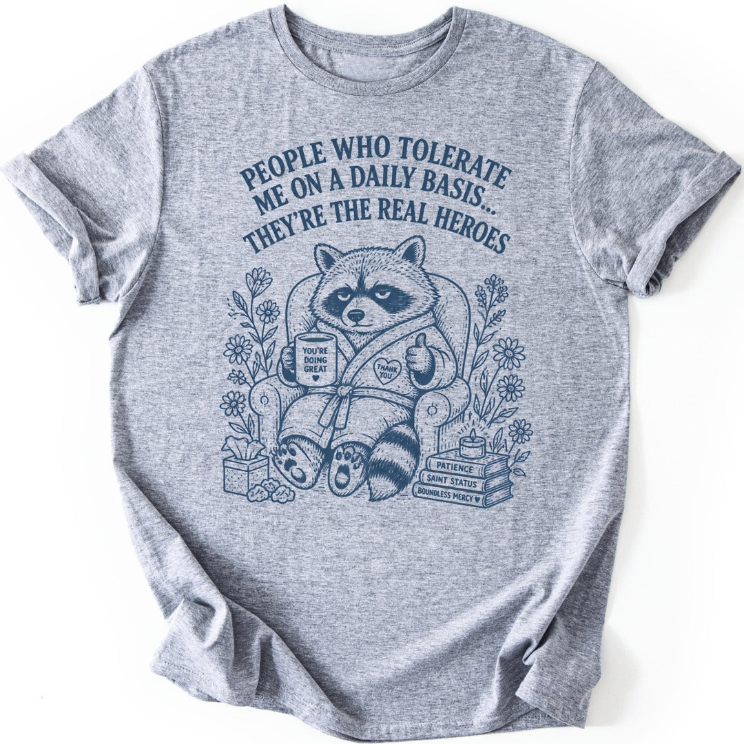 Robe Raccoon T-shirt — Sport Grey