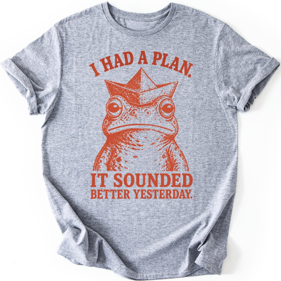 Paper Hat Frog T-shirt — Sport Grey