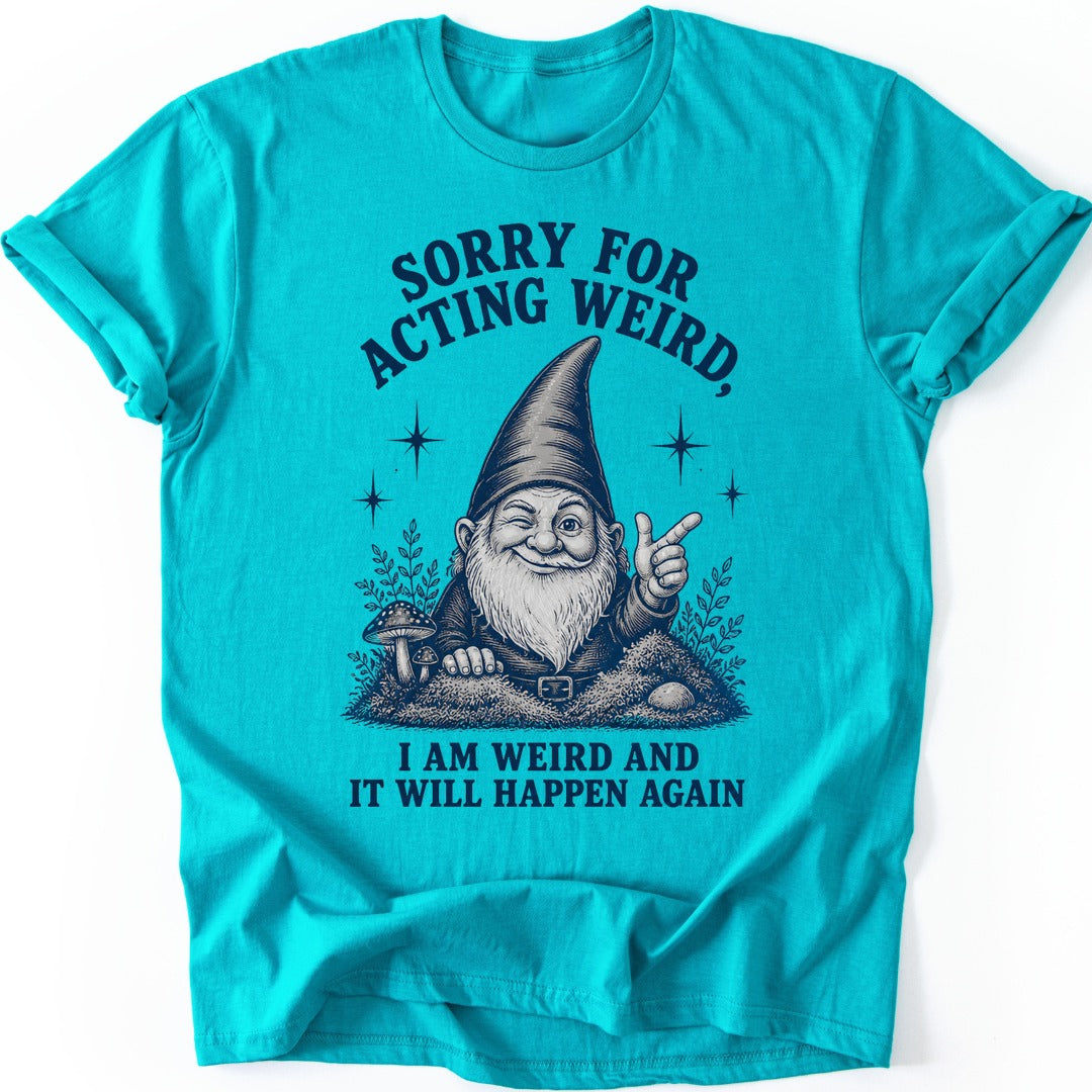 Weird Gnome T-shirt — Tropical Blue